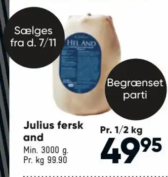 Bilka Julius Fersk And tilbud