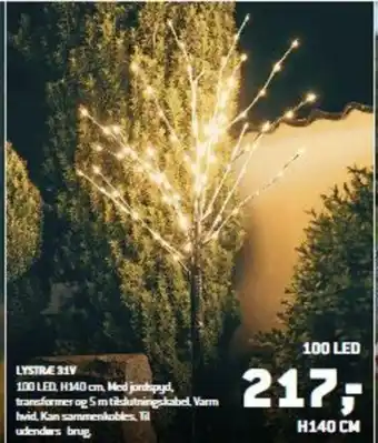 XL-BYG Lystræ 31V 100 LED, H140 cm. tilbud