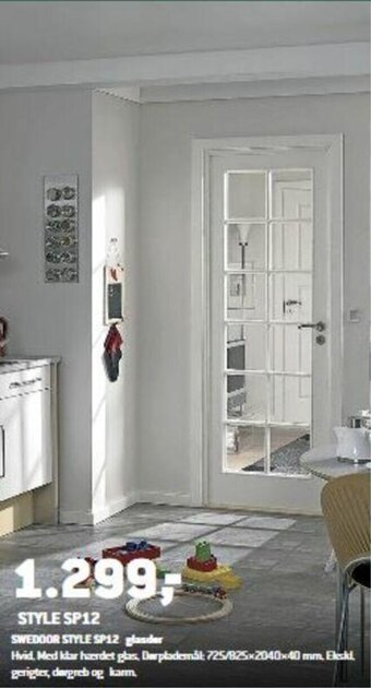 XL-BYG Swedoor Style SP12 glasdør tilbud