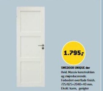 XL-BYG Swedoor Unique dør tilbud