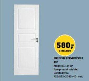 XL-BYG Swedoor Formpresset dør tilbud