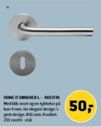 XL-BYG Home It Dørgreb L- Rustfri tilbud
