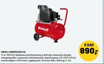 XL-BYG Einhell Kompressor 24L tilbud