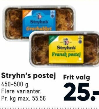 Bilka Stryhn's postej tilbud