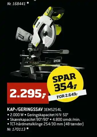 Bygma Kap-/geringssav 3EMS254L tilbud