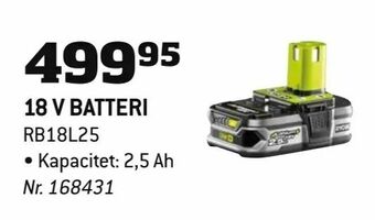 Bygma 18 v batteri tilbud