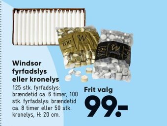 Bilka Windsor fyrfadslys eller kronelys tilbud