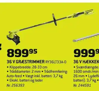 Bygma 36 v græstrimmer tilbud