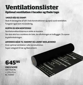 Bygma Vindspærre tilbud