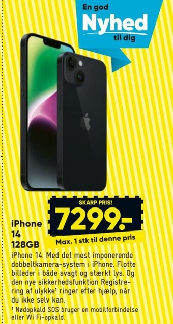 Bilka iPhone 14 128GB tilbud