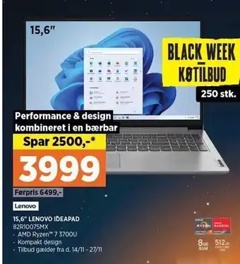 Power 15,6" lenovo ideapad tilbud
