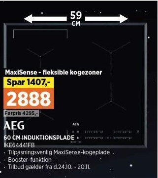 Power 60 cm. induktionsplade tilbud