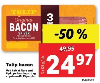 Lidl Tulip bacon tilbud