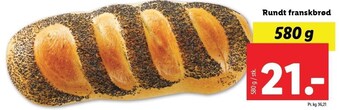 Lidl Rundt franskbrød tilbud