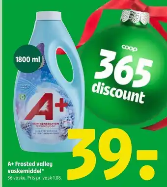 Coop 365 A+ frosted valley vaskemiddel tilbud
