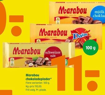 Coop 365 Marabou chokoladeplader tilbud