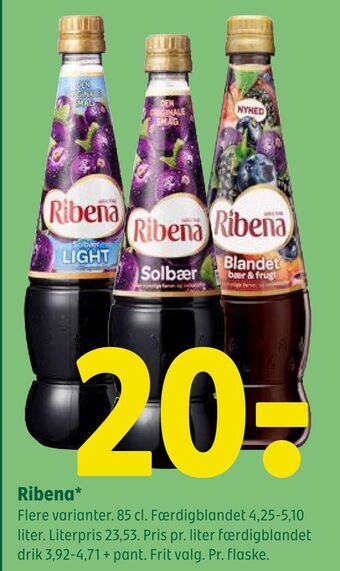 Coop 365 Ribena tilbud