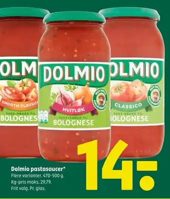 Coop 365 Dolmio pastasaucer tilbud