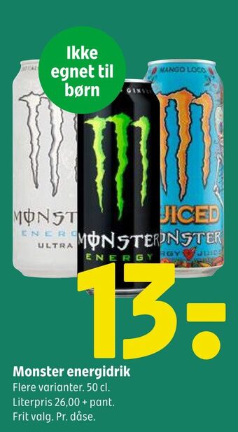 Coop 365 Monster energidrik tilbud