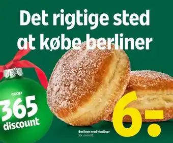 Coop 365 Berliner med hindbær tilbud