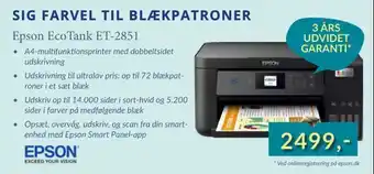 Tjdata Epson ecotank et-2851 tilbud
