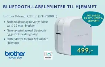EDB Center Brother p-touch cube (pt-p300bt) tilbud