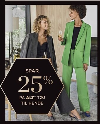 Salling Spar 25% på alt* tøj til hende tilbud