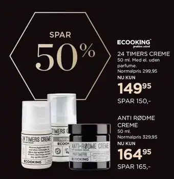 Salling 24 timers creme el. anti rødme creme tilbud