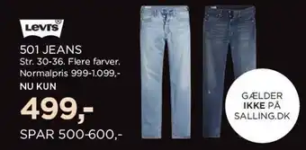 Salling Levi's 501 jeans tilbud