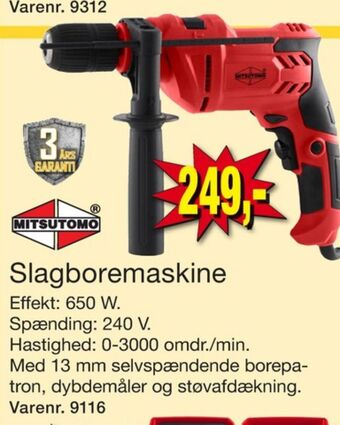 Harald Nyborg Mitsutomo slagboremaskine tilbud