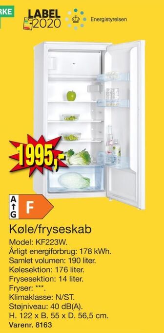 Harald Nyborg Wasco køle/fryseskab tilbud