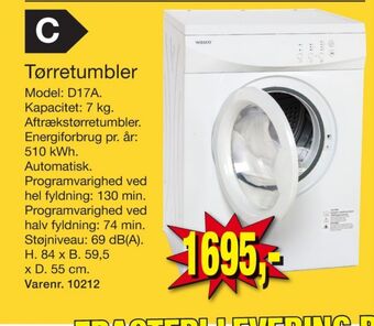 Harald Nyborg Wasco tørretumbler tilbud