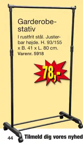 Harald Nyborg Ukendt garderobestativ tilbud