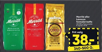 Bilka Merrild eller Lavazza Formalet Kaffe tilbud