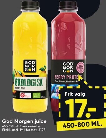Bilka God Morgen Juice tilbud