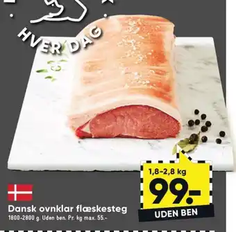 Bilka Dansk Ovnklar Flækesteg tilbud