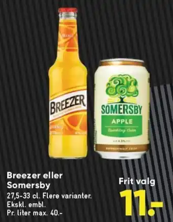 Bilka Breezer eller Somersby tilbud
