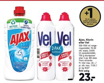 Bilka Ajax, Klorin eller Vel tilbud