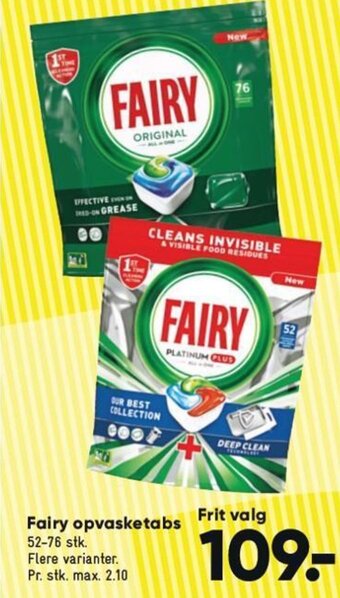 Bilka Fairy Opvasketabs tilbud
