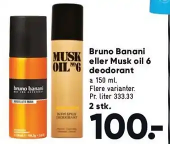 Bilka Bruno Banani Eller Musk Oil 6 Deodorant tilbud