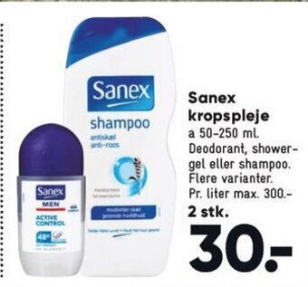 Bilka Sanex Kropspleje tilbud