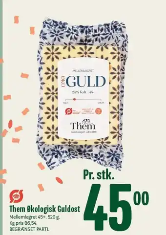 Min Købmand Them økologisk guldost tilbud