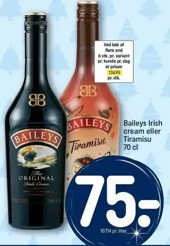 REMA 1000 Baileys irish cream el. tiramisu tilbud