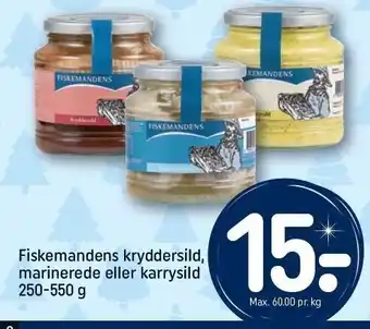 Fiskemandens kryddersild, marinerede el. karrysild