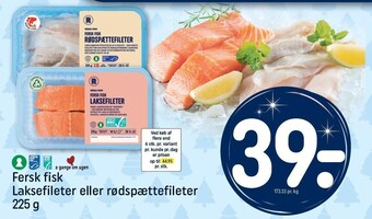 REMA 1000 Fersk fisk - laksefileter el. rødspættefileter tilbud