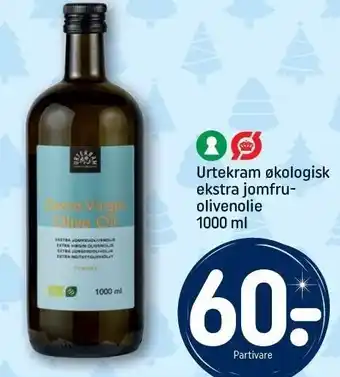 REMA 1000 Urtekram øko ekstra jomfru-olivenolie tilbud