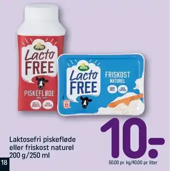 REMA 1000 Laktosefri piskefløde el. friskost naturel tilbud