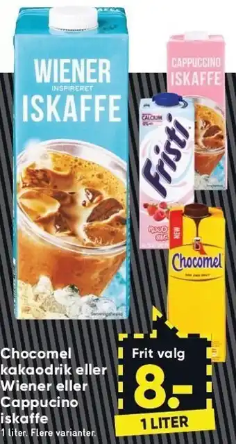 Bilka Chocomel kakaodrik el. wiener el. cappucino iskaffe tilbud
