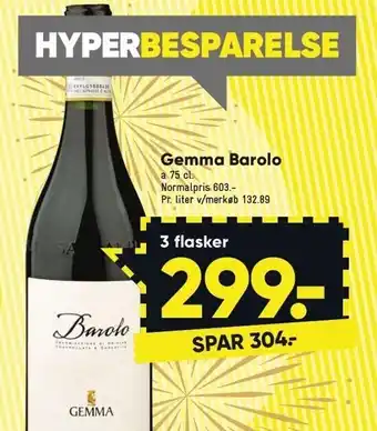Bilka Gemma barolo 3 flasker tilbud