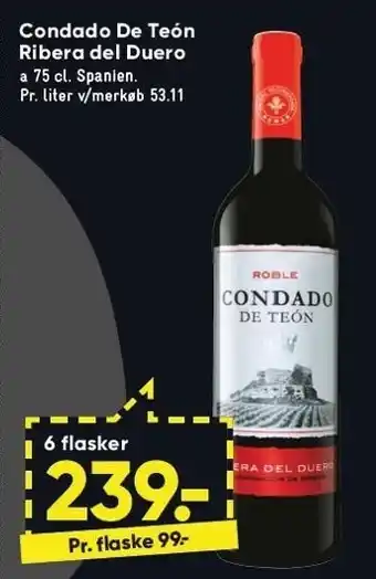 Bilka Condado de teón ribera del duero 6 flasker tilbud